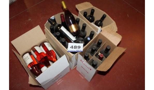 plm 30 div flessen rode en rosé wijnen